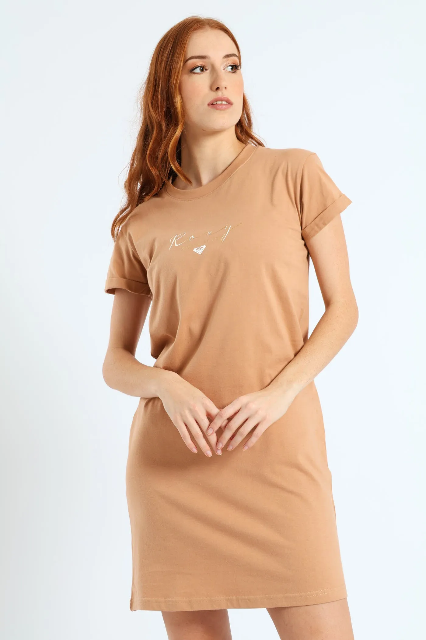 Noon Ocean T-Shirt Dress - Camel sold by Edgars