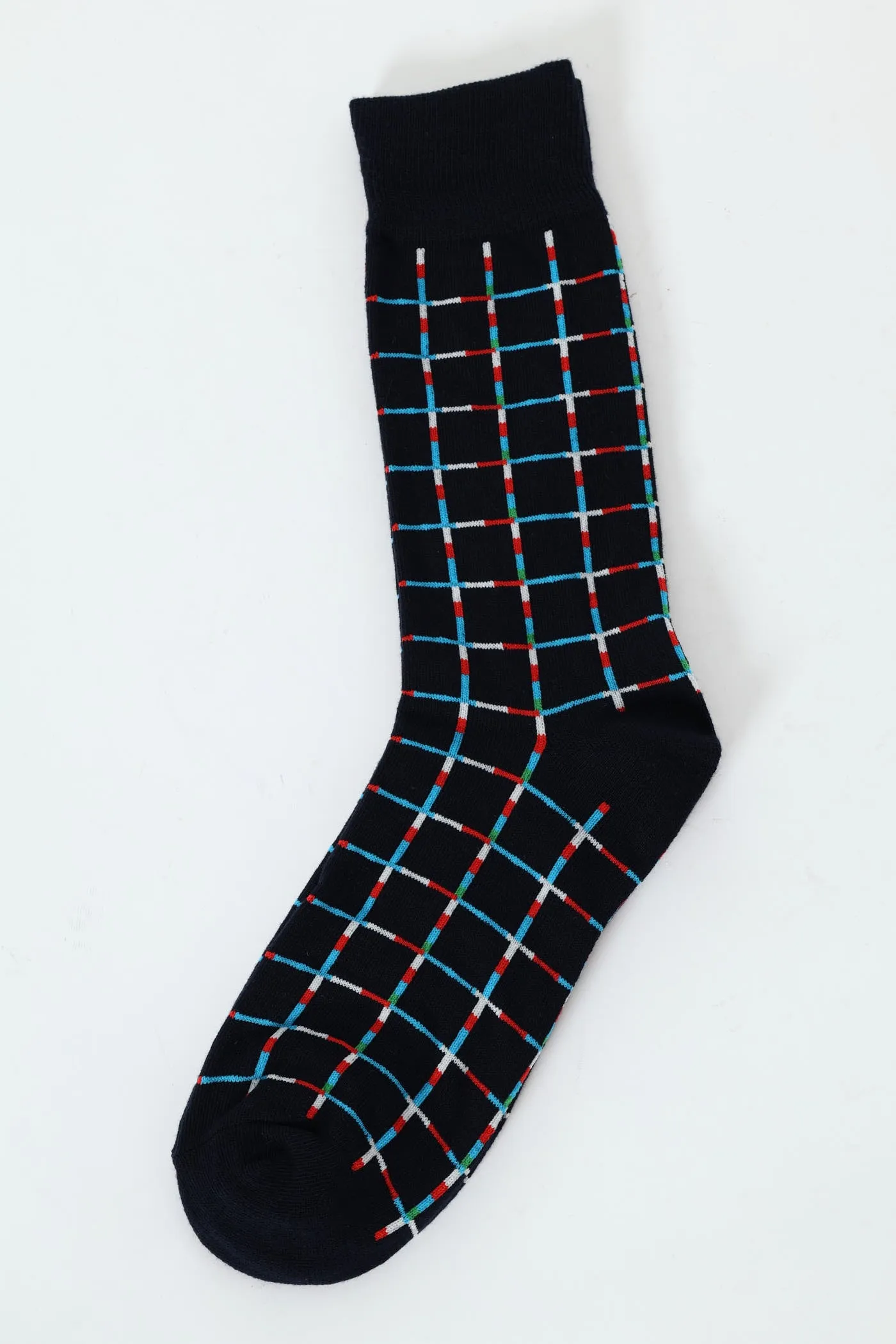 Geo Design Single Socks - Navy sold by Edgars