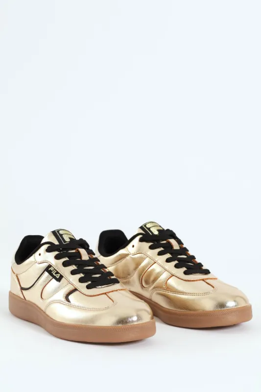 Cassie Retro Metallic Sneaker - Gold sold by Edgars