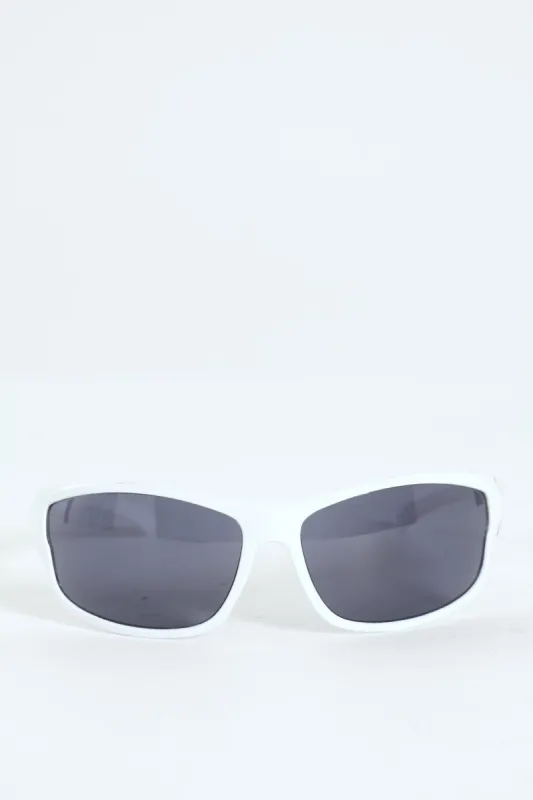 Wraparound Sport Sunglasses - White made by Edgars