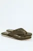 Stomp Wide Vamp Sandal - Olive sold by Edgars