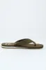 Stomp Wide Vamp Sandal - Olive sold by Edgars