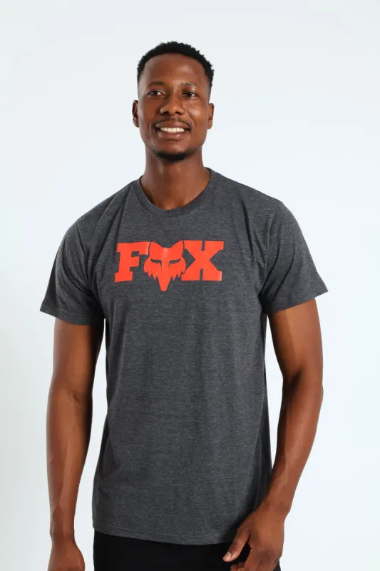 Heritage Short Sleeve Tee - Black Melange made by Fox