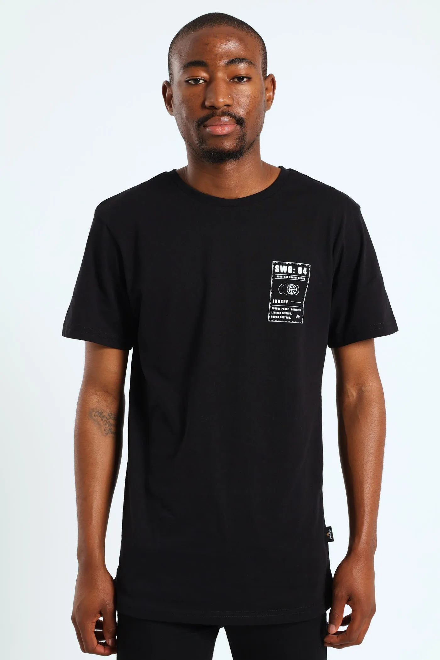 Short Sleeve Logo Tee - Black sold by Edgars