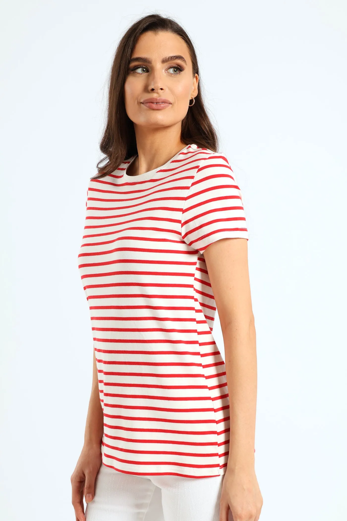 Short Sleeve Crew Tee - White/Red sold by Edgars product image thumbnail 3