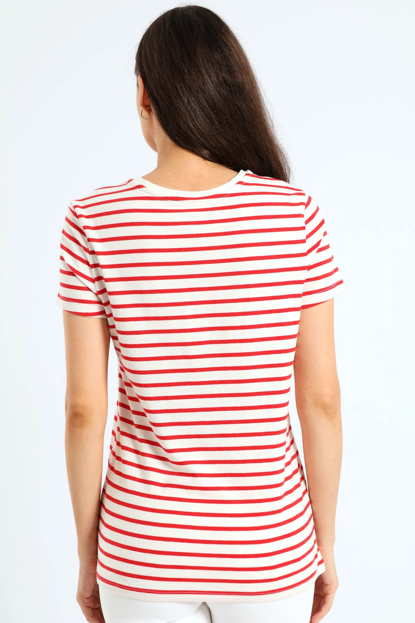 Short Sleeve Crew Tee - White/Red sold by Edgars product image thumbnail 2