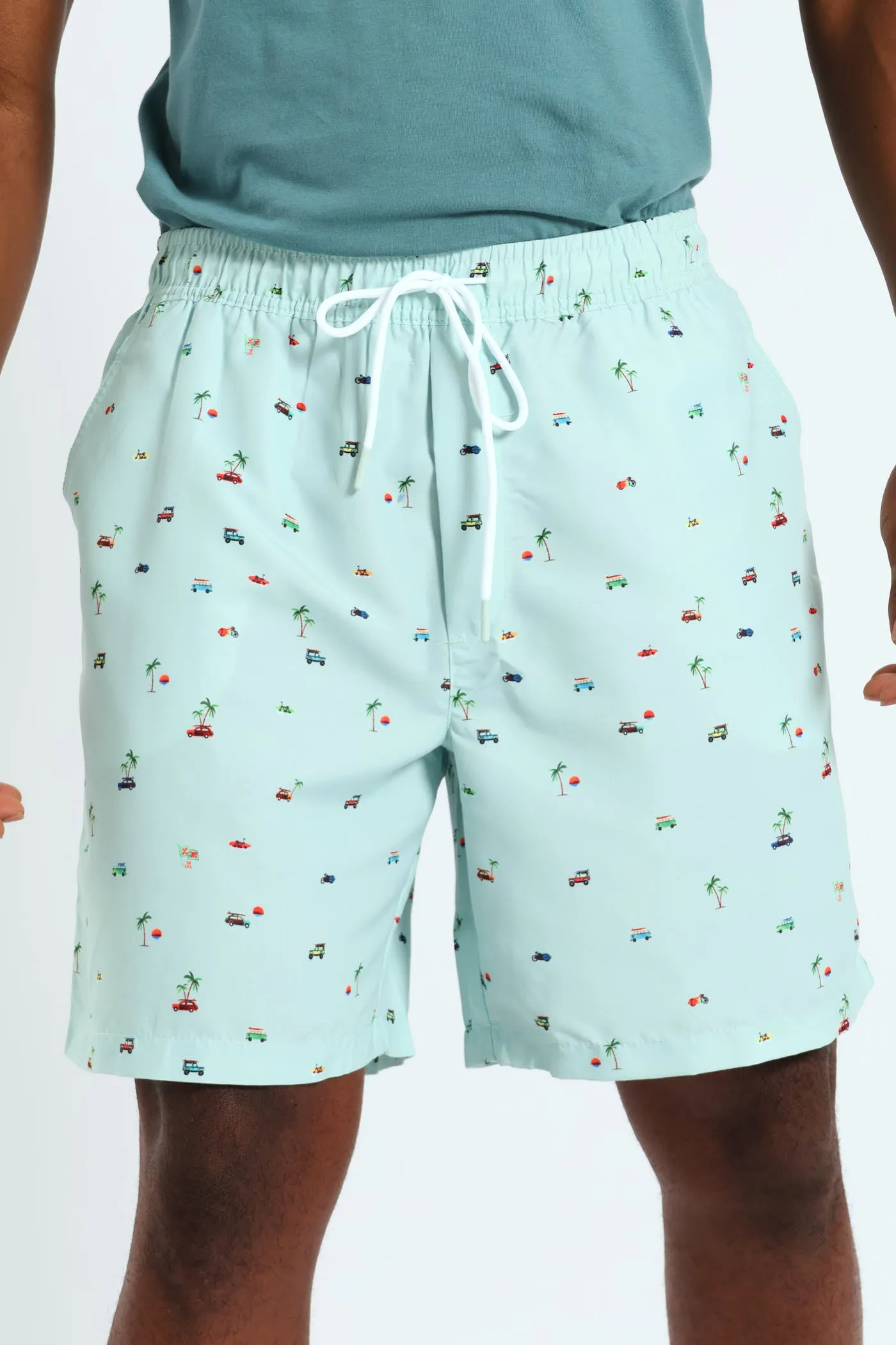Palm Swimshort - Light Blue sold by Edgars