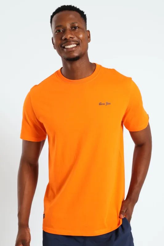 Basic Script Logo Tee - Orange sold by Edgars 