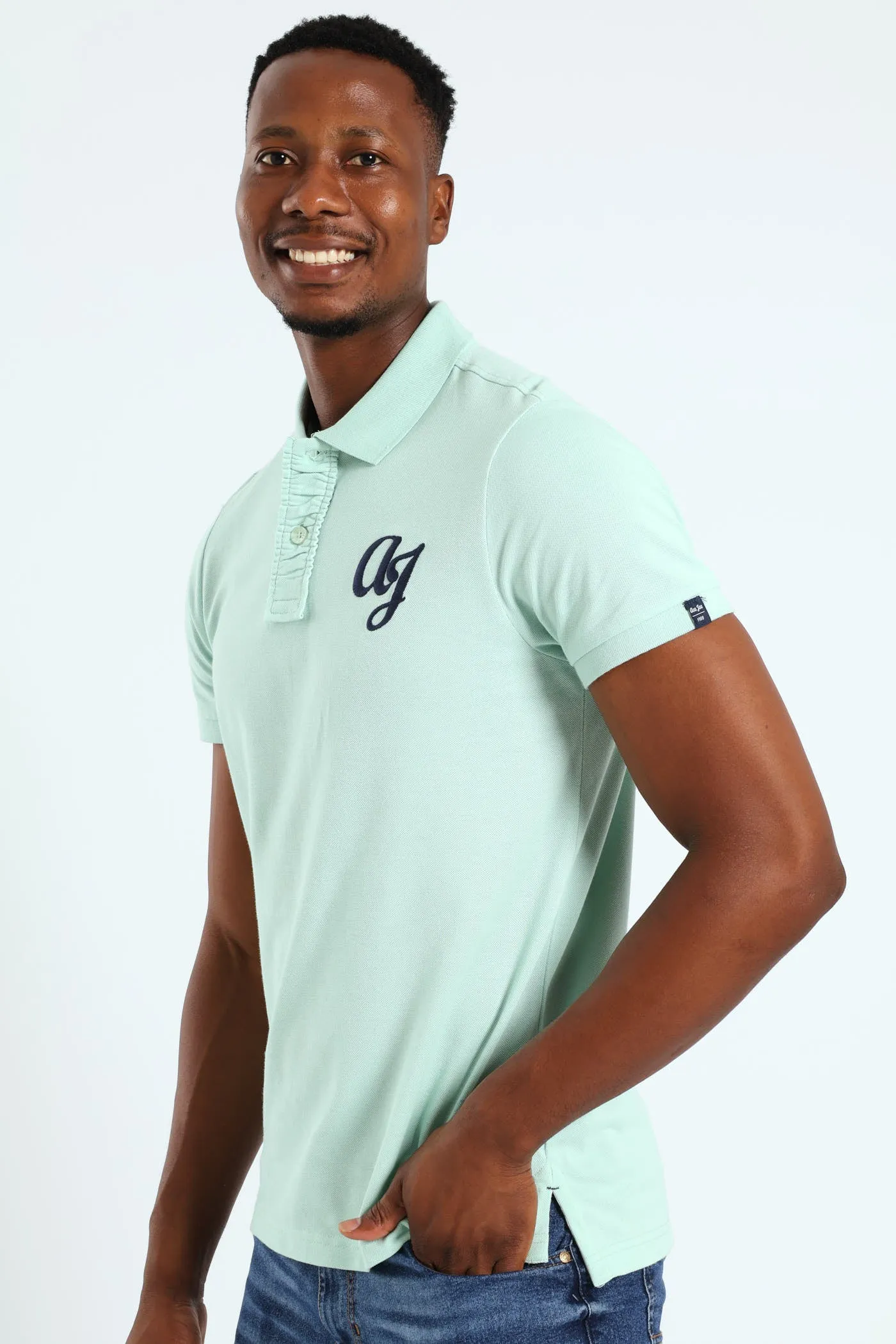 Pique Ruched Placket Golfer - Turquoise sold by Edgars product image thumbnail 3