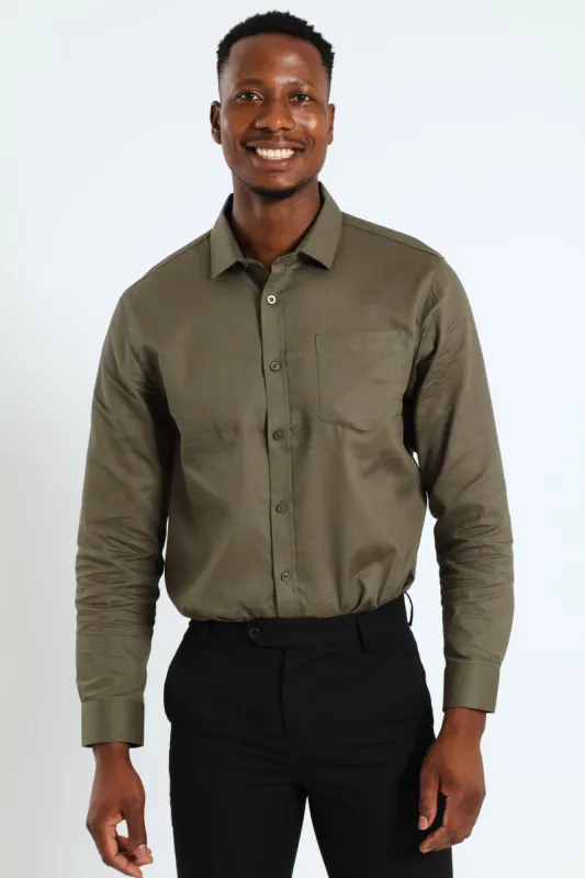 Dobby Long Sleeve Shirt made by Signature