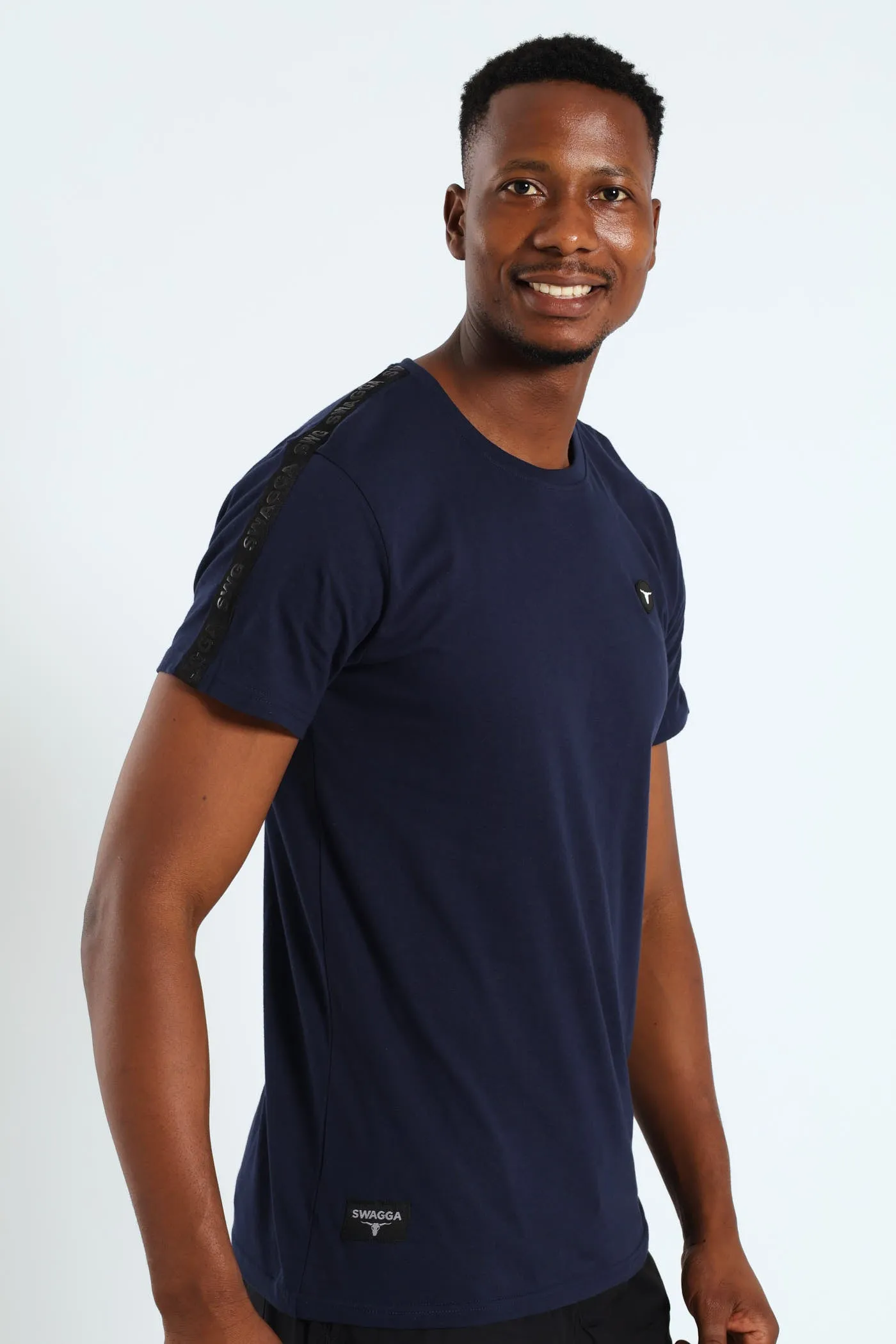 Tape Sleeve Tee - Navy sold by Edgars product image thumbnail 3