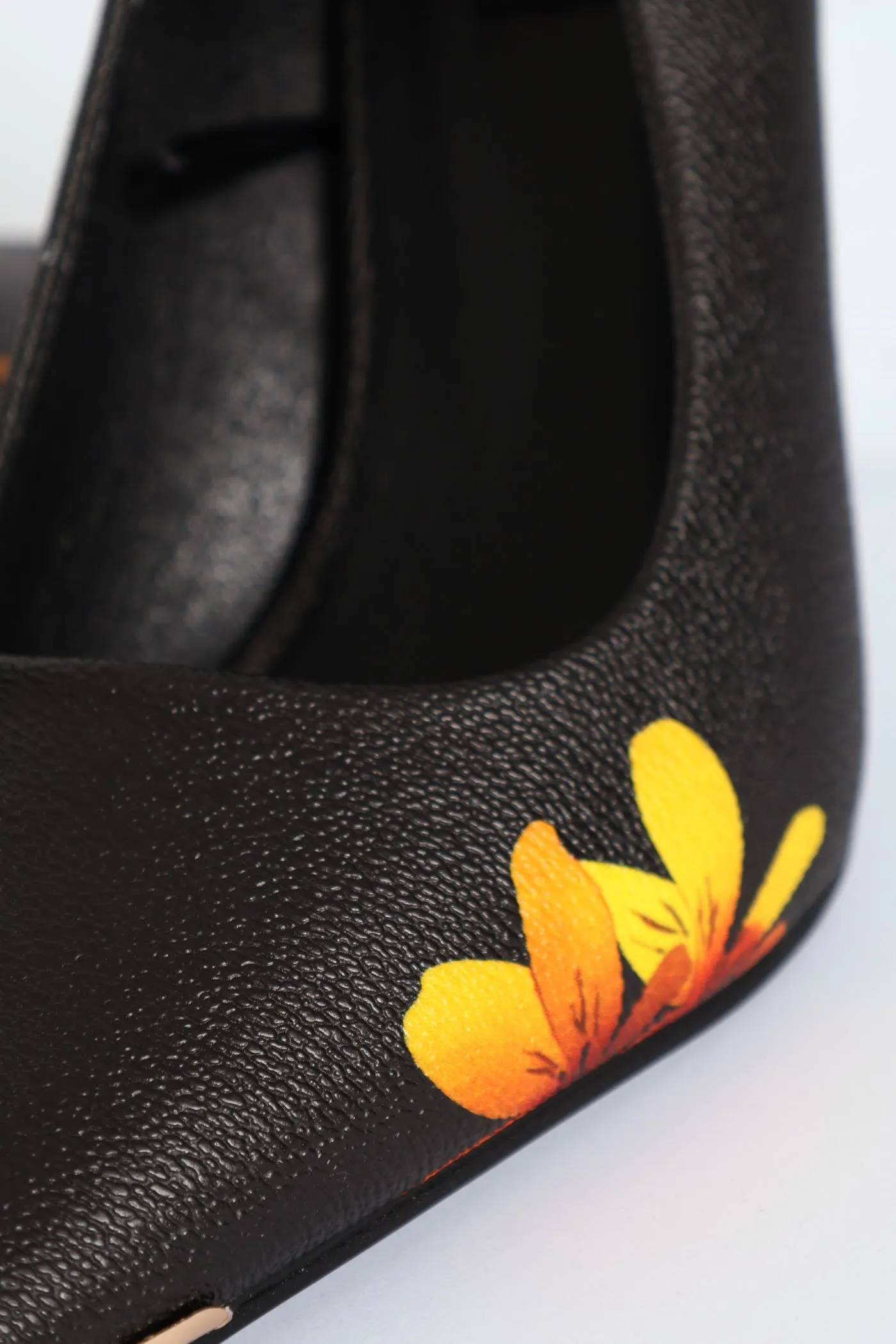 Black Base Floral Print Stiletto Heel - Black sold by Edgars product image thumbnail 5