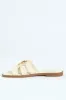 Square Toe Chain Mule Sandal - Off White sold by Edgars