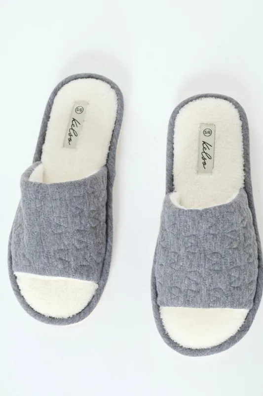 Single Band Jersey Knit Mule Slipper - Grey sold by Edgars