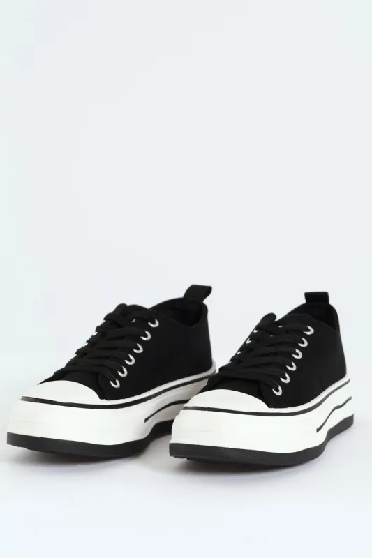 Etoile 1 Platform Lace Up Sneaker - Black sold by Edgars