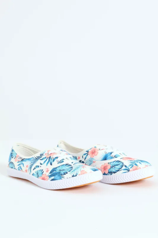 Lesia Low Cut Lace Up Sneaker - Floral sold by Edgars