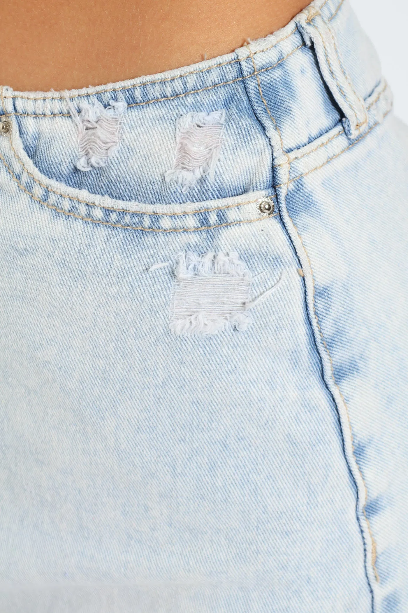 Raw Hem Denim Mini Skirt - Bleach sold by Edgars product image thumbnail 5