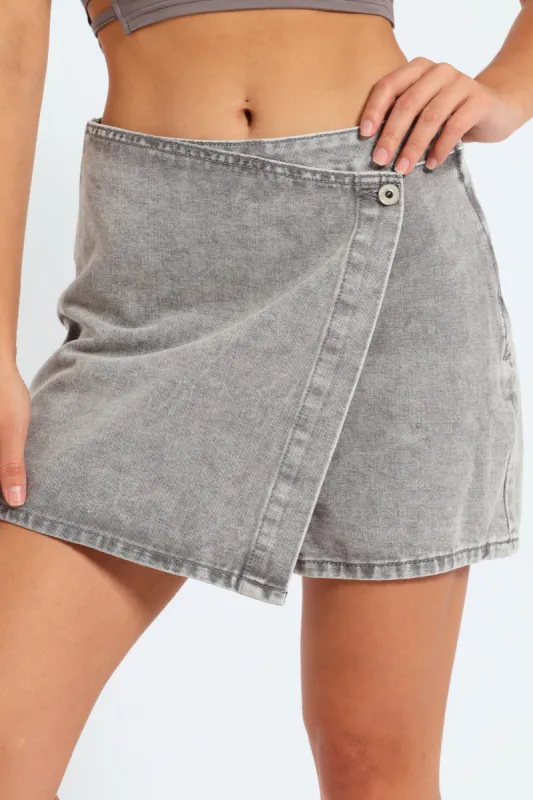 Denim Skort - Light Grey made by Edgars 