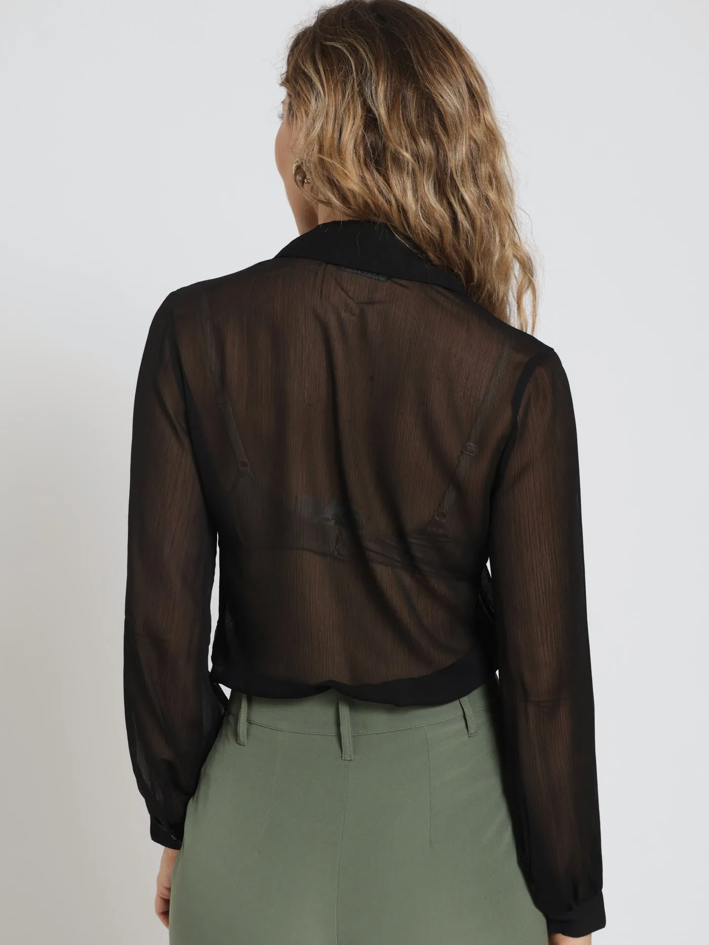 Long Sleeve Beaded Sequin Applique Shirt - Black sold by Edgars product image thumbnail 3