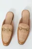 Baylee 1 Patent & Raffia Slip On Mule - Tan sold by Edgars 