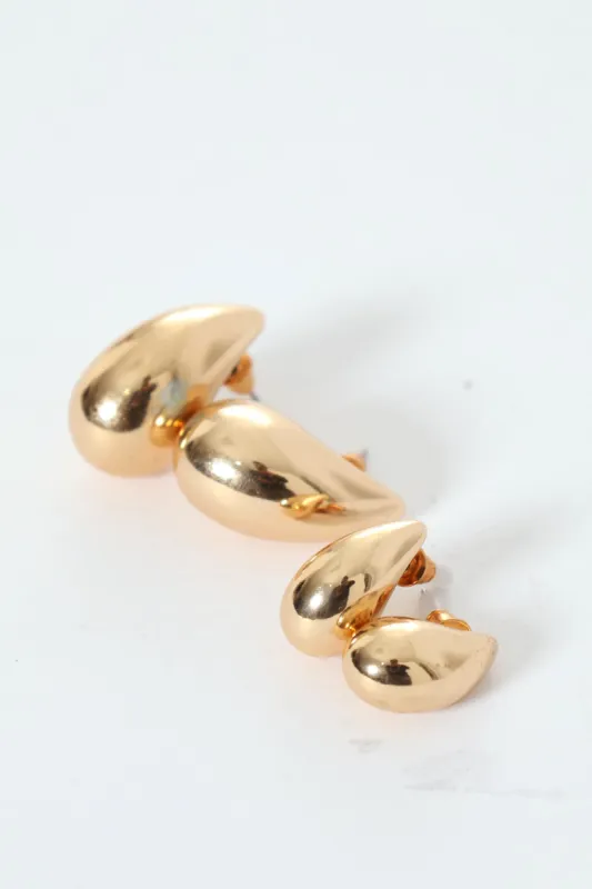 2 Pack Bubble Stud Earrings - Gold sold by Edgars