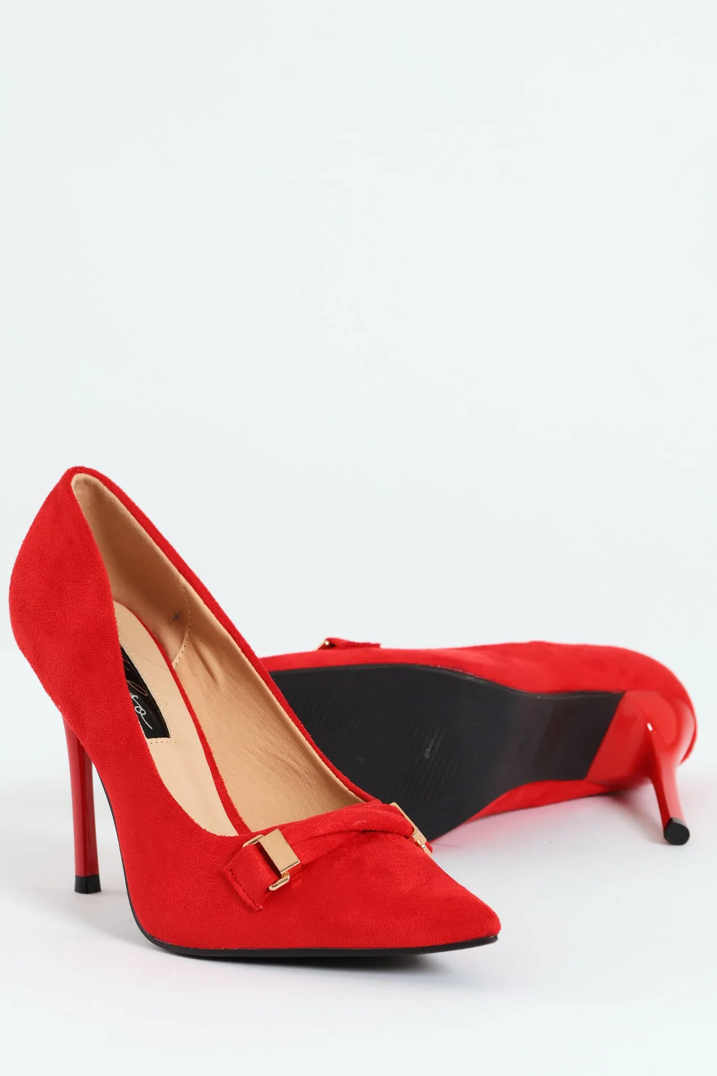 Twisted Strap Trim Stilletto Court Heel - Red sold by Edgars product image thumbnail 2