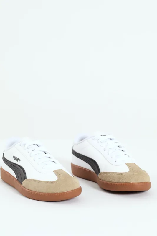 9-T T-Toe Gum Lace Up Sneaker - White/Black sold by Edgars