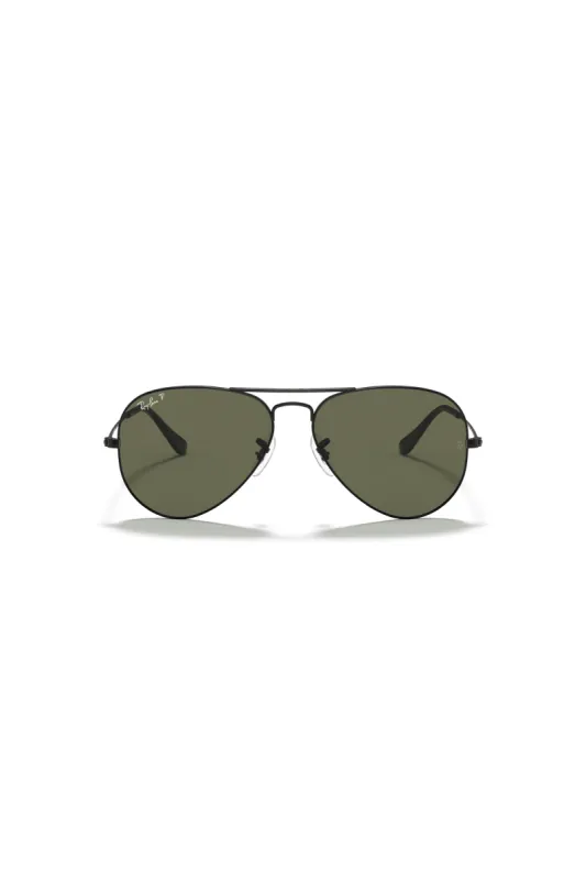 Aviator Polarized Sunglasses - Black/Green sold by Edgars 
