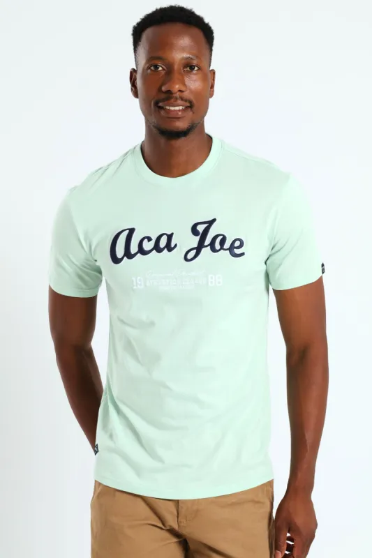 Chest Logo Embroidered Tee - Turquoise sold by Edgars
