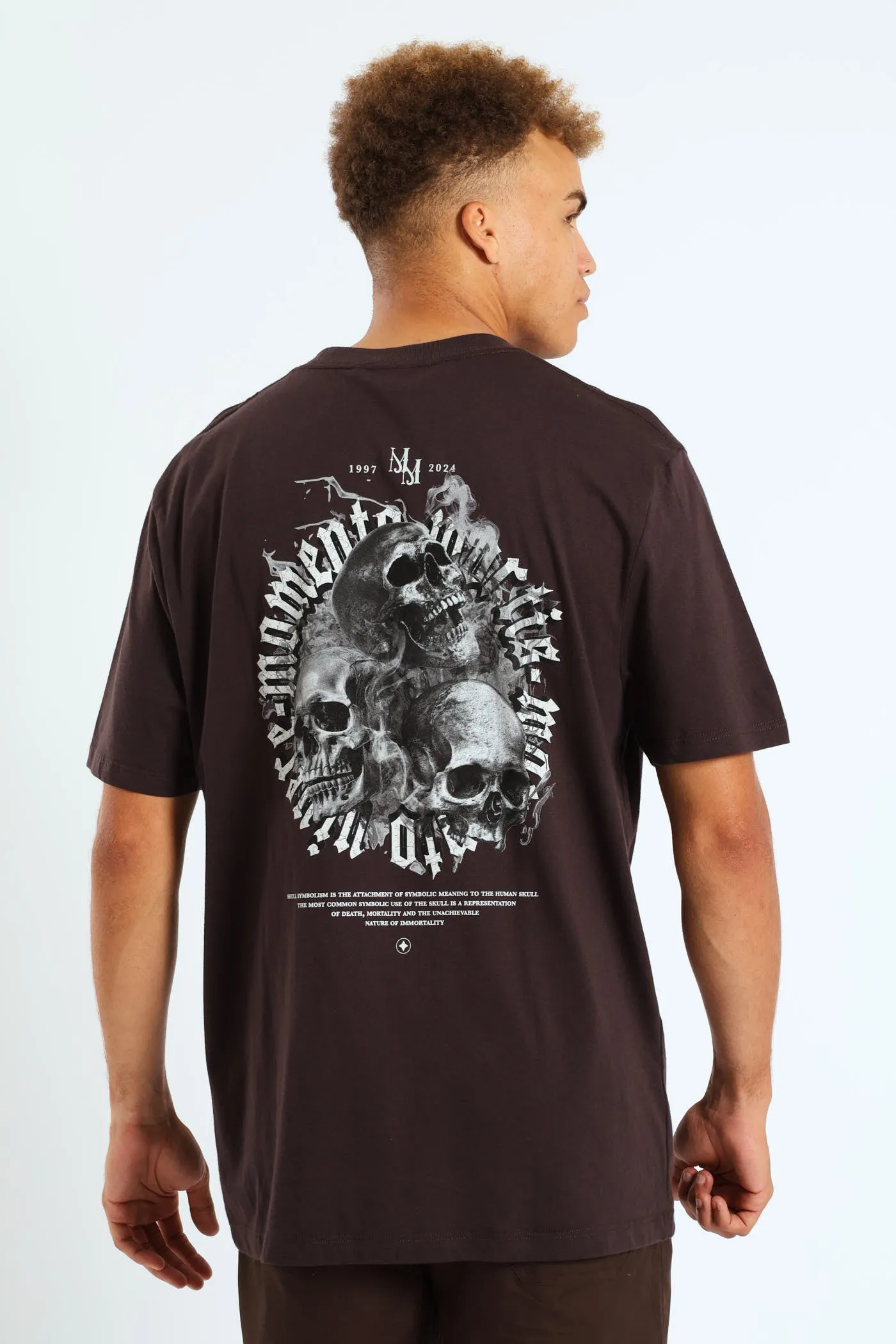 Flame Skull Back And Front Tee - Chocolate sold by Edgars product image thumbnail 2