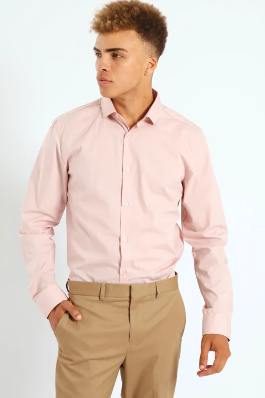 Easy Care Long Sleeve Shirt - Light Pink sold by Edgars