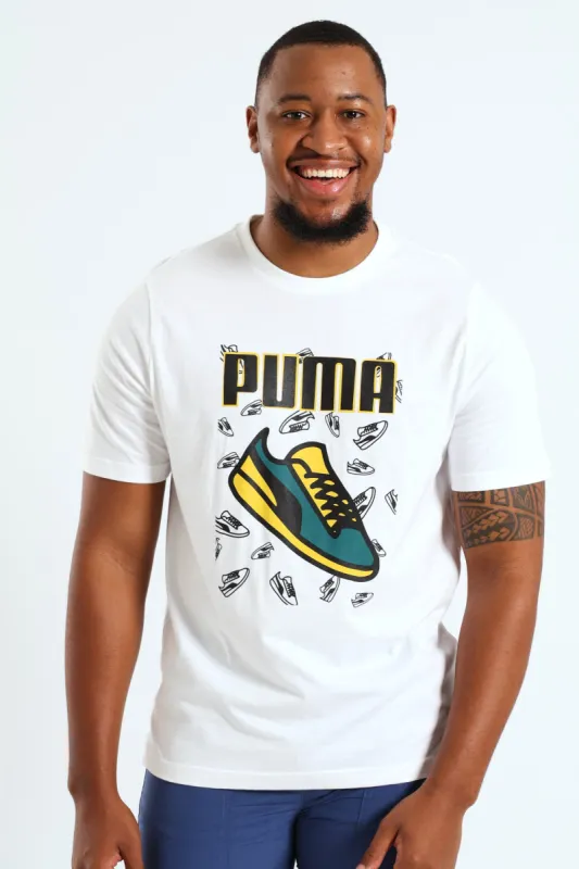 Graphics Sneaker Tee - White sold by Edgars