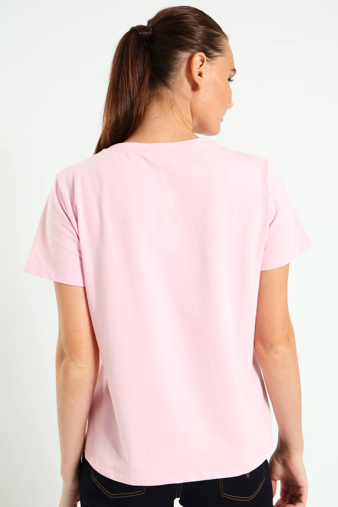 Bling Logo Crew Neck Top - Light Pink sold by Edgars product image thumbnail 3