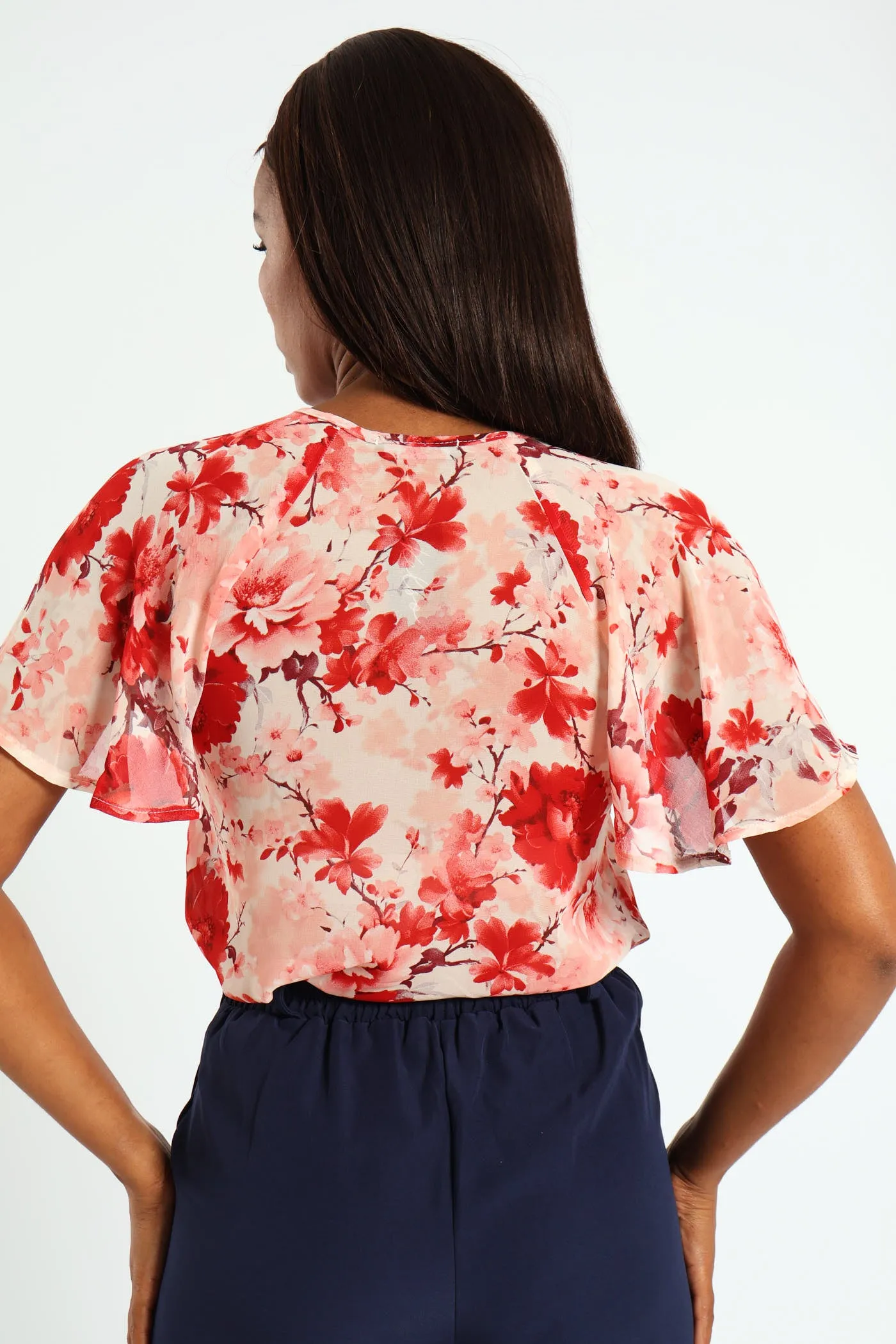 Flutter Sleeve Tie Front Blouse - Multi sold by Edgars product image thumbnail 3