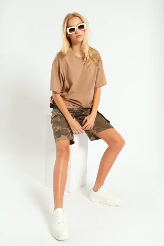 Basic Oversized Tee - Mocha sold by Edgars 