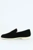 Suede Slip On Loafer - Black sold by Edgars