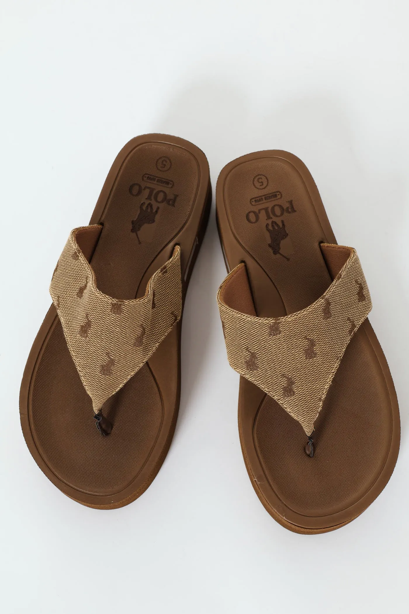 Jacquard Flatform Flip Flop - Brown sold by Edgars