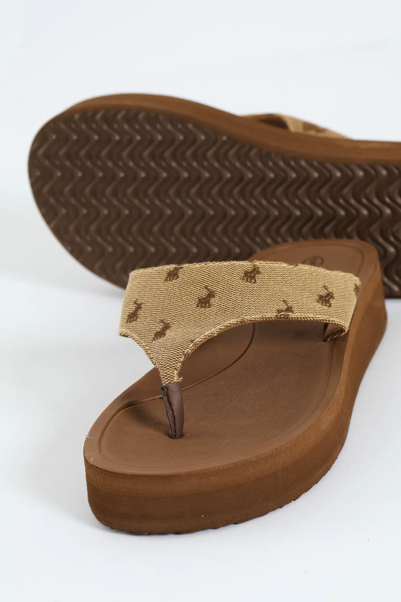 Jacquard Flatform Flip Flop - Brown sold by Edgars product image thumbnail 4