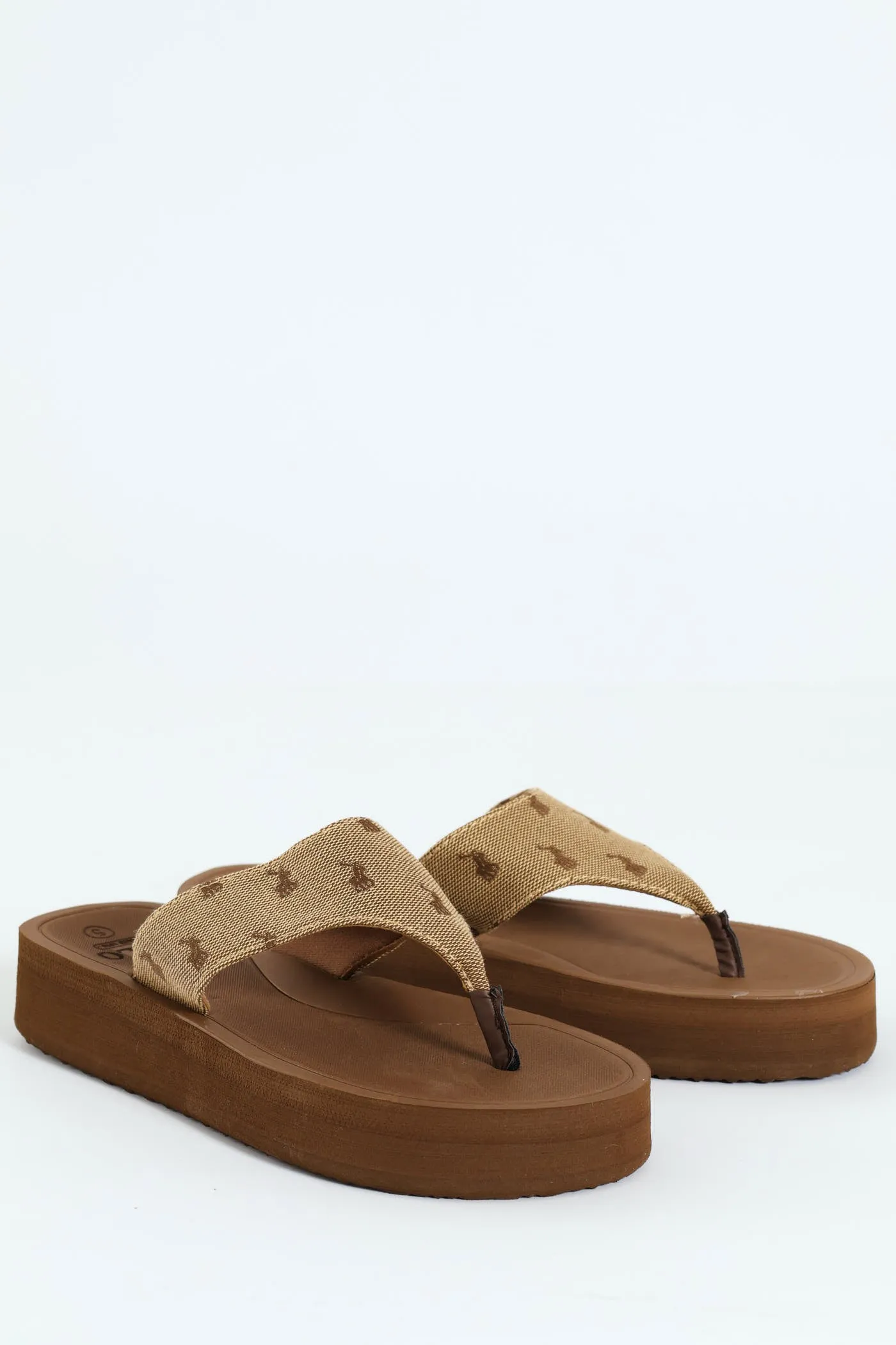Jacquard Flatform Flip Flop - Brown sold by Edgars product image thumbnail 3