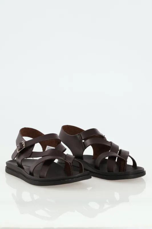 Back Strap Sandals - Brown sold by Edgars