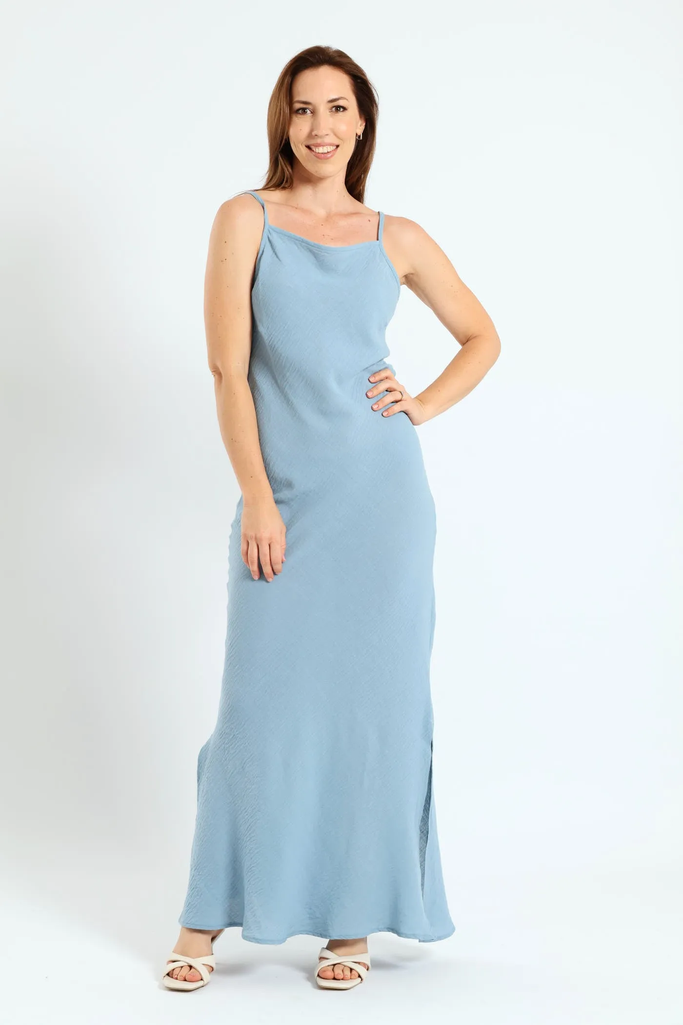 Strappy Midaxi Slip Dress - Light Blue sold by Edgars