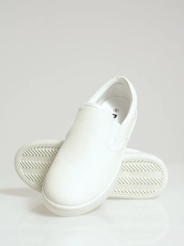 Platform Slip On Sneaker - White sold by Edgars