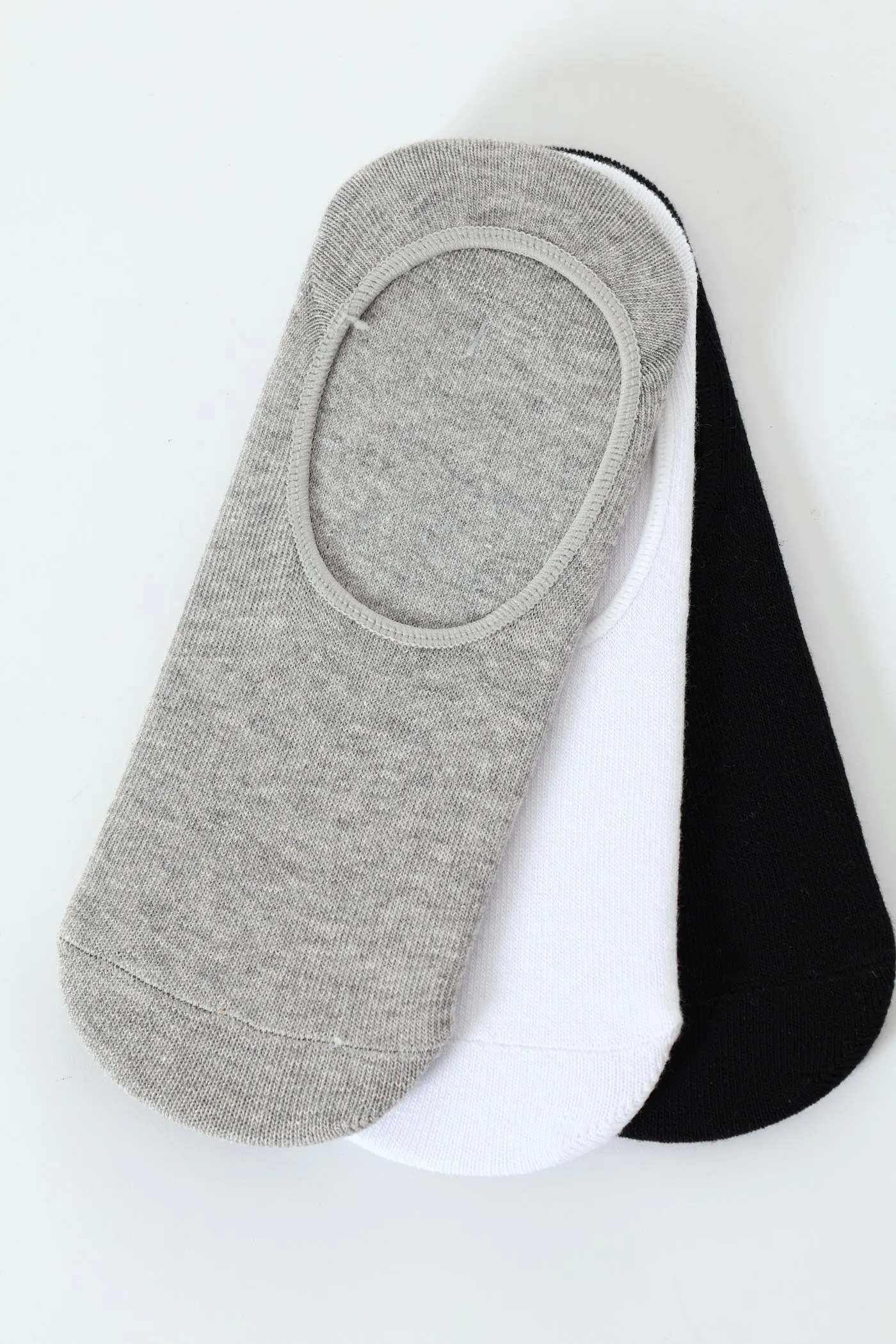 3 Pack Secret Socks - Black/White/Grey sold by Edgars
