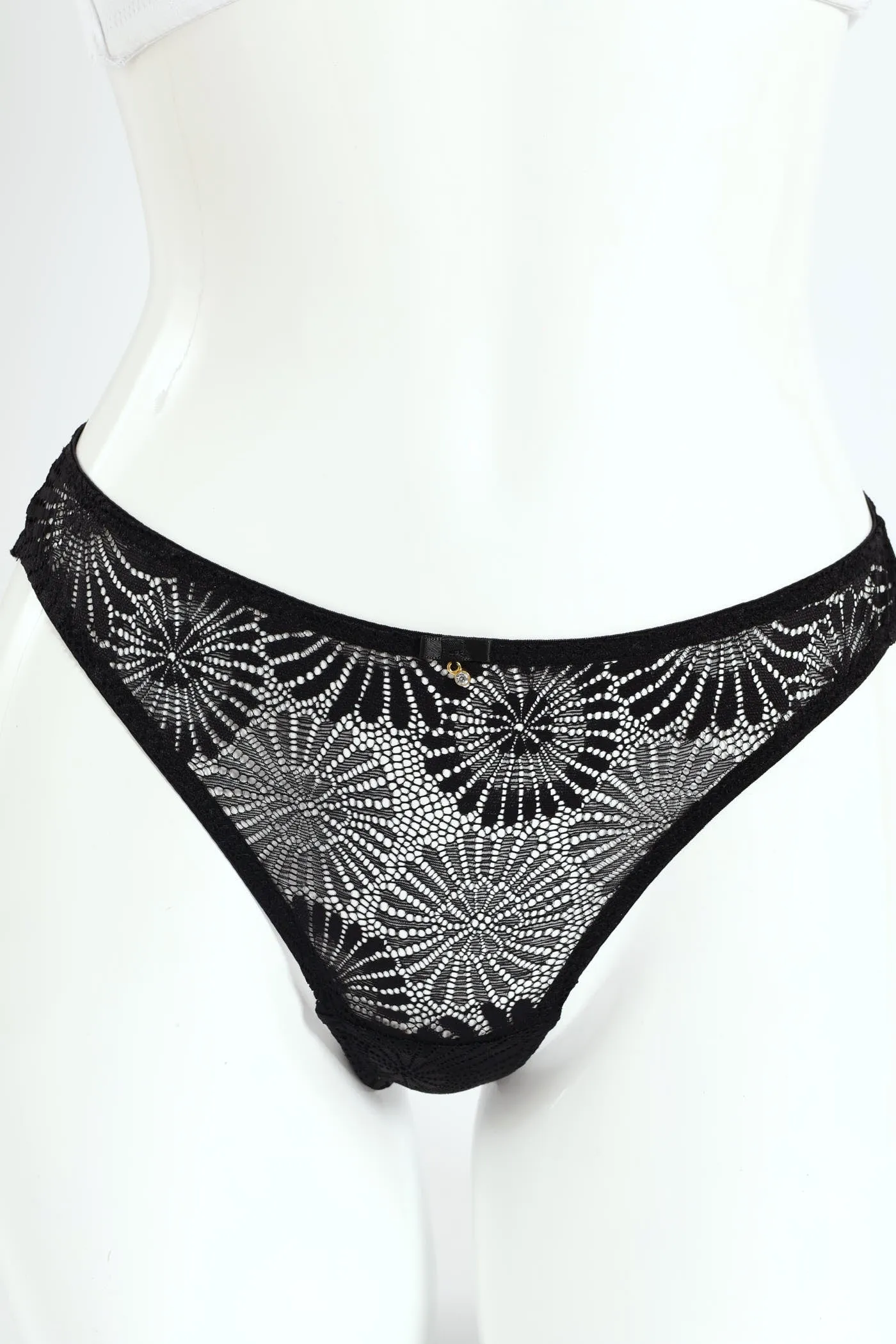 Full Lace Thong Panty - Black sold by Edgars