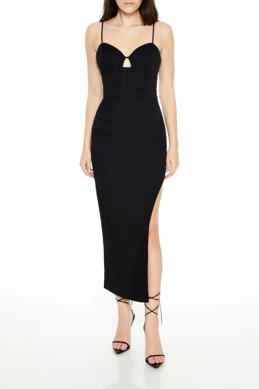 Sweetheart Cutout Maxi Dress - Black made by Forever 21