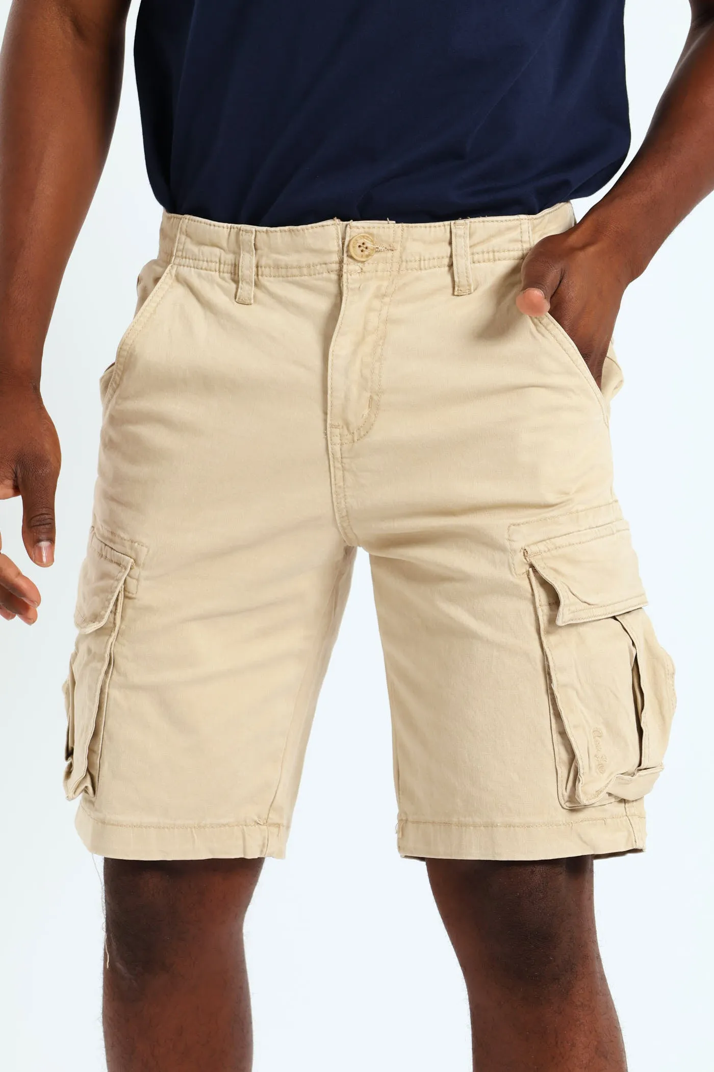 Overdye Cargo Shorts - Sand sold by Edgars