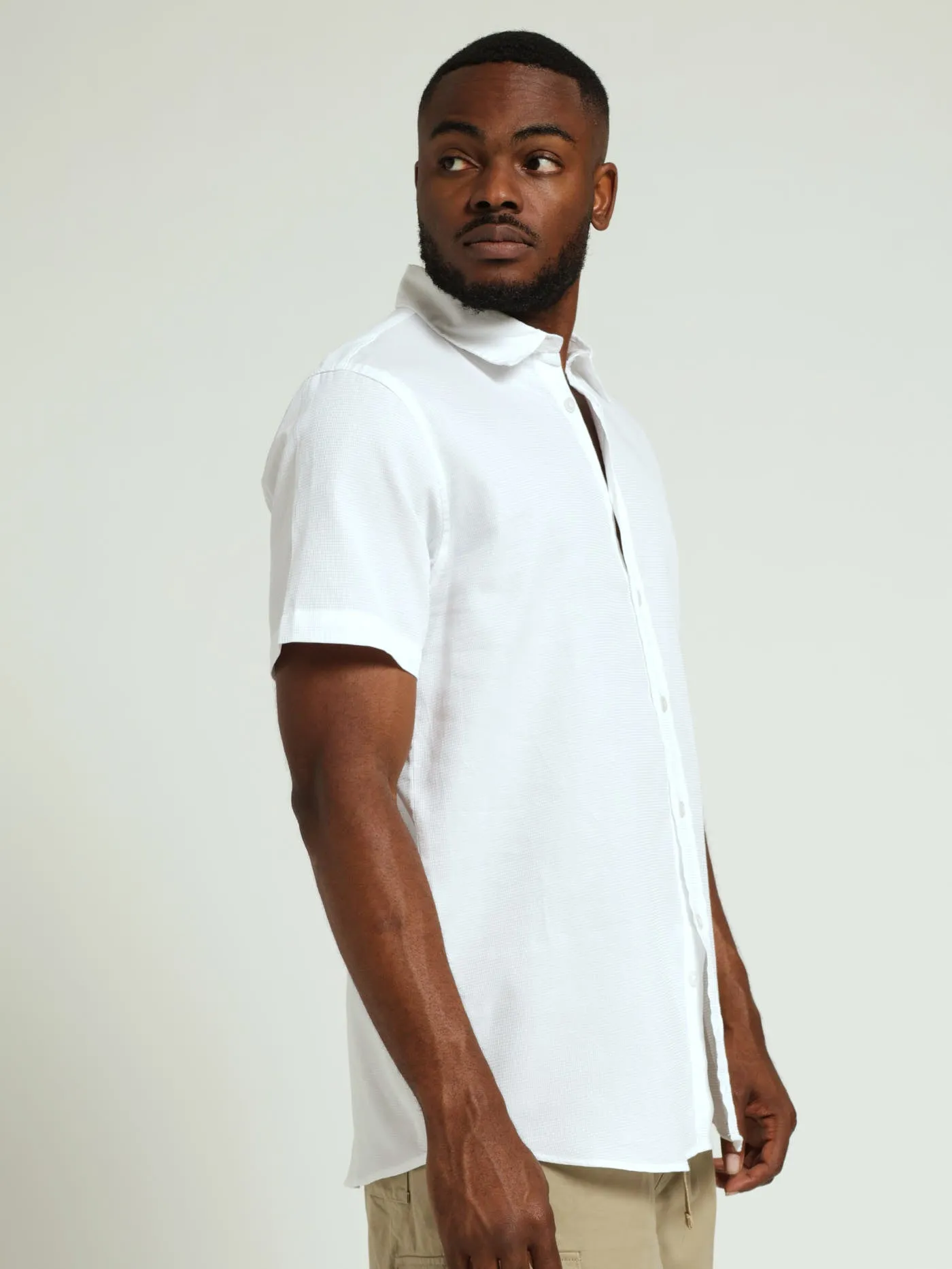 Mini Waffle Surface Interest Shirt - White sold by Edgars product image thumbnail 2