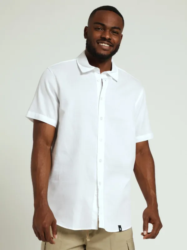 Mini Waffle Surface Interest Shirt - White sold by Edgars