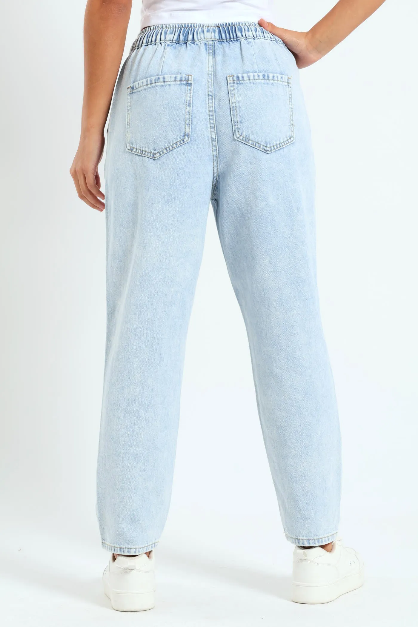 Elastic Waist Tapered Jean - Salty Light Wash sold by Edgars product image thumbnail 2