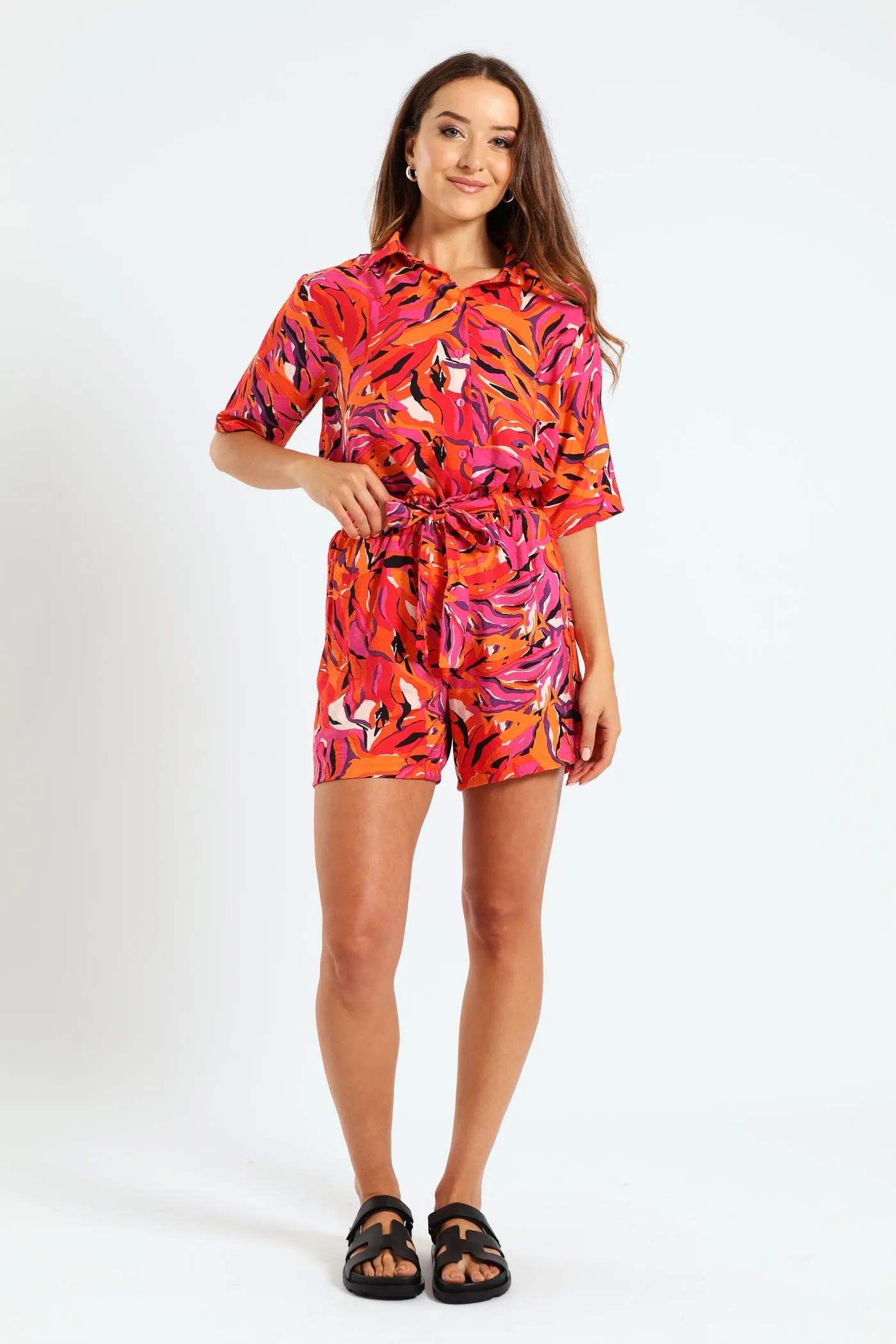 Oversized Printed Shirt - Pink/Orange sold by Edgars product image thumbnail 4